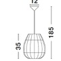 Dekorativní - NV 9586501 Závěsné svítidlo MARLO přírodní ratan černý kabel E27 1x12W 230V IP20 bez žárovky - NOVA LUCE - foto 10