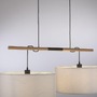 Podélná - LD 14182-16 GREEN SOFI LED závěsné svítidlo černé s imitací dřeva 2 ramenné nadčasový design - LEUCHTEN DIREKT / JUST LIGHT - foto 10