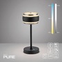 Stolní lampy dekorační - PN 4503-18 LED nabíjecí stolní lampa PURE Falling Rings, černá / metalická šedá , dotykový vypínač 2200-5000K - PAUL NEUHAUS - foto 10