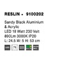 Nepřímé osvětlení - NV 9100202 Nástěnné svítidlo RESLIN černý hliník a akryl LED 18W 220V 3000K IP20 - NOVA LUCE - foto 10