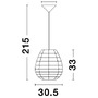 Koule - NV 9858713 Závěsné svítidlo GRIFFIN černý papír černý kabel E27 1x12W 230V IP20 bez žárovky - NOVA LUCE - foto 10