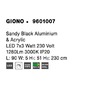 Podélná - NV 9601007 Závěsné svítidlo GIONO černý hliník a akryl LED 7x3W 230V 3000K IP20 - NOVA LUCE - foto 10