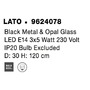 Vícečetná - NV 9624078 Závěsné svítidlo LATO černý kov a opálové sklo E14 3x5W 230V IP20 bez žárovky - NOVA LUCE - foto 10