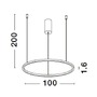 Kruhová - NV 9345611 Závěsné svítidlo TARQUIN šampaň stříbrný hliník a akryl LED 58W 230V 3000K IP20 stmívatelné - NOVA LUCE - foto 10