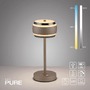 Stolní lampy dekorační - PN 4503-97 LED nabíjecí stolní lampa PURE Falling Rings, bronzová, dotykový stmívač, 2200-5000K - PAUL NEUHAUS - foto 10