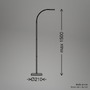 Stojací lampy - BRILO 1585011 Megg stojanová lampa - 12W, 800lm, LED, stmívatelná, nastavitelná, dotykový vypínač, béžová - BRILO - foto 10
