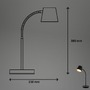 Stolní lampy pracovní - BRILO 7502015 BRILONER Biwo LED bezdrátová stolní lampička, stmívatelná, nastavitelná, černá 7502015 - foto 10