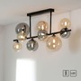 Podélná - PN 6583-18 POPSICLE LED stropní svítidlo černé kruhové kouřové a jantarové sklo teplá bílá 3000K - PAUL NEUHAUS - foto 10