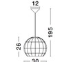 Dekorativní - NV 9586503 Závěsné svítidlo MARLO přírodní ratan černý kabel E27 1x12W 230V IP20 bez žárovky - NOVA LUCE - foto 10