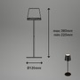 Na stůl - BRILO 7438015 LED nabíjecí stolní lampa 38 cm 2,6W 280lm černá (starý kód: BRILO 7438-015) - BRILO - foto 10