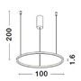 Kruhová - NV 9345609 Závěsné svítidlo TARQUIN černý hliník a akryl LED 58W 230V 3000K IP20 stmívatelné - NOVA LUCE - foto 10