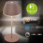 Stolní lampy dekorační - BRILO 7552010 Nabíjecí stolní lampa Riffle Mini - 20 cm, 1,5W, 150lm, LED, stmívatelné, dotykový vypínač, hnědé - BRILO - foto 10