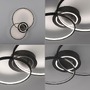 Kruhová - LD 14540-18 ASMINA LED stropní svítidlo černá otočné světelné kruhy samostatně vypínatelné 3000K - LEUCHTEN DIREKT / JUST LIGHT - foto 10