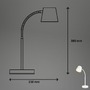 Stolní lampy pracovní - BRILO 7502016 Biwo LED bezdrátová stolní lampička, stmívatelná, nastavitelná, bílá - BRILO - foto 10