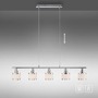 Podélná - LD 15375-17 ACCOR LED závěsné svítidlo 5 ramenné lesklý chrom do jídelny - LEUCHTEN DIREKT / JUST LIGHT - foto 10