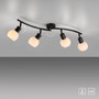 Bodová - LD 12154-18 LOKI LED stropní svítidlo černé 4 ramenné nastavitelné opálové skleněné spoty 3000K - JUST LIGHT - foto 10