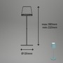 Na stůl - BRILO 7438-010 LED nabíjecí stolní lampa 38 cm 2,6W 280lm tyrkysová - BRILO - foto 10