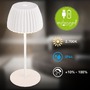 Stolní lampy dekorační - BRILO 7552016 Nabíjecí stolní lampa Riffle Mini - 20 cm, 1,5W, 150lm, bezdrátová, LED, stmívatelné, dotykový vypínač, bílé - BRILO - foto 10