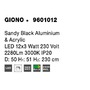 Vícečetná - NV 9601012 Závěsné svítidlo GIONO černý hliník a akryl LED 12x3W 230V 3000K IP20 - NOVA LUCE - foto 10