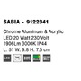 K zrcadlu - NV 9122341 Nástěnné svítidlo nad zrcadlo SABIA chrom hliník a akryl LED 20W 220-240V 3000K IP44 - NOVA LUCE - foto 10
