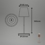 Stolní lampy dekorační - BRILO 7508012 Kiki stolní lampička bezdrátová, dotykový vypínač, nastavitelná výška, stmívatelné, nabíjecí, písková hnědá - BRILO - foto 10
