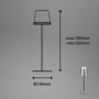 Na stůl - BRILO 7438-214 LED nabíjecí stolní lampa 38 cm 2,6W 280lm antická stříbrná - BRILO - foto 10