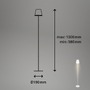 Stojací lampy - BRILO 1438016 LED nabíjecí stojací svítidlo 130 cm 3,5 W 400lm bílé - BRILO - foto 10