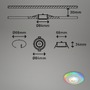 Kruhová - BRI 7040-034 LED vestavná svítidla sada, pr.8,4 cm, 3x LED, 5 W, 460 lm, matný chrom - BRILONER - foto 10