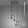 Vícečetná - LD 15694-15 Kolekce Schöner Wohnen LED závěsné svítidlo POSH, šedá, 5-ramenné, stmívatelné, SimplyDim, 3000K - JUST LIGHT - foto 10