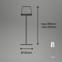 Na stůl - BRILO 7438014 LED nabíjecí stolní lampa 38 cm 2,6W 280lm chrom (starý kód: BRILO 7438-014) - BRILO - foto 10