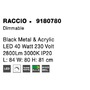Dekorativní - NV 9180780 Závěsné svítidlo RACCIO černý kov a akryl LED 40W 230V 3000K IP20 stmívatelné - NOVA LUCE - foto 10