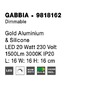Stolní lampy dekorační - NV 9818162 Stolní lampa GABBIA zlatý hliník a silikon LED 20W 230V 3000K IP20 stmívatelné - NOVA LUCE - foto 10