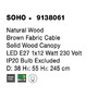 Kónická - NV 9138061 Závěsné svítidlo SOHO přírodní dřevo hnědý textilní kabel dřevěná rozeta E27 1x12W 230V IP20 bez žárovky - NOVA LUCE - foto 10