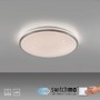 Kruhová - LD 14295-21 KYLE LED stropní svítidlo průměr 49cm stříbrné hvězdné nebe krokově stmívatelné 3000K - JUST LIGHT - foto 10