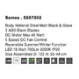 Ventilátory - NV 5267302 Stropní ventilátor se světlem SAMOA tělo z oceli matná černá a sklo 3ABS černé listy LED 18W 3000K - NOVA LUCE - foto 10