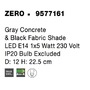 Stolní lampy dekorační - NV 9577161 Stolní lampa ZERO šedý beton a černé stínidlo E14 1x5W 230V IP20 bez žárovky - NOVA LUCE - foto 10