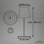 Stolní lampy dekorační - BRILO 7510012 Calida stolní lampička - 2,5W, 200lm, nabíjecí, LED, stmívatelné, RGBW, uchycení na láhev, oranžová - BRILO - foto 10