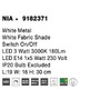 S ramenem - NV 9182371 Nástěnné svítidlo NIA bílý kov bílé stínidlo vypínač na těle LED 3W 3000K E14 1x5W 230V IP20 bez žárovky se čtecí lampičkou - NOVA LUCE - foto 10