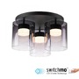 Dekorativní - LD 14041-18 LED stropní svítidlo černé kouřové sklo do ložnice, krokově stmívatelné, 3000K - JUST LIGHT - foto 10
