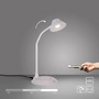Stolní lampy pracovní - LD 14414-16 PUCKI LED stolní lampa bílá bezdrátové nabíjení telefonu dotykový stmívač flexibilní otočné 3000K - JUST LIGHT - foto 10
