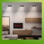 Kruhová - BRI 7586035 Klira 3ks sada LED vestavné bodové svítidlo 230V, nastavitelné, CTS, černé - BRILONER - foto 10