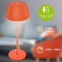 Stolní lampy dekorační - BRILO 7553012 Nabíjecí stolní lampa Riffle - 36,5 cm, 2W, 200lm, IP44, bezdrátová, LED, stmívatelná, dotykový vypínač, oranžová - BRILO - foto 10