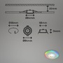 Kruhová - BRI 7040034 LED vestavná svítidla sada, pr.8,4 cm, 3x LED, 5 W, 460 lm, matný chrom (starý kód: BRI 7040-034) - BRILONER - foto 10
