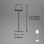 Na stůl - BRILO 7438-016 LED nabíjecí stolní lampa 38 cm 2,6W 280lm bílé - BRILO - foto 10