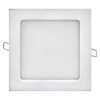 LED panely čtvercové - LED panel 170x170mm, vestavný stříbrný, 12W neutrální. bílá