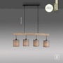 Podélná - LD 15783-29 GREEN TRIB LED závěsné svítidlo přírodní dřevo 1 ramenné látkové stínidlo venkovský design do interiéru - LEUCHTEN DIREKT / JUST LIGHT - foto 11