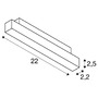 Lištové Magnetic SLV - LA 1006617 IN-LINE 22 48 V TRACK opal, DALI, spot, černé/černé, 7,3 W, 570 lm, 3000 K, CRI90, 95° - BIG WHITE (SLV) - foto 11
