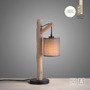 Stolní lampy dekorační - LD 15784-29 GREEN TRIB LED stolní lampa přírodní dřevo 1 ramenné látkové stínidlo venkovský design do interiéru - LEUCHTEN DIREKT / JUST LIGHT - foto 11