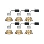 Koupelnová - P 98201 LED vestavné svítidlo 3-krokové-stmívatelné Cole Coin 6ks sada IP44 kruhové 88mm Coin 6x6W 230V stmívatelné 2700K zlatá mat - PAULMANN - foto 11