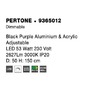 Kruhová - NV 9365012 Závěsné svítidlo PERTONE černý fialový hliník a akryl nastavitelné LED 53W 230V 3000K IP20 stmívatelné - NOVA LUCE - foto 11
